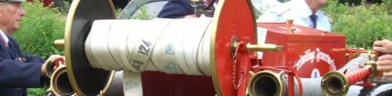 Historische Schlauchhaspel beim Feuerwehrhistorikertreffen